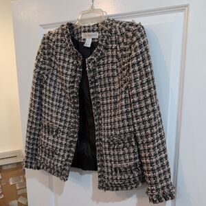 ILYSE Hart LTD Vintage Pink/Gray Small Blazer Jacket Sport Coat